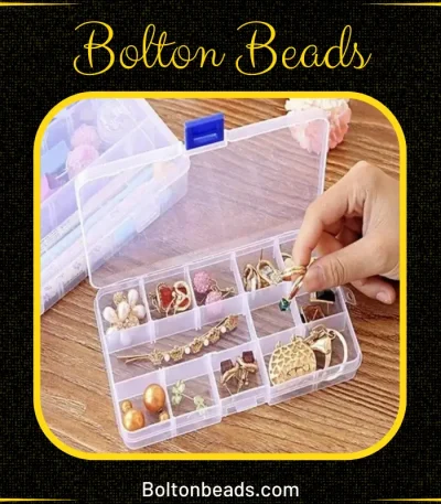 jewelry storage container, craft organizer box, transparent storage for beads, jewelry kits organizer