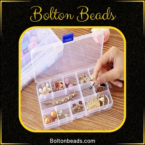 jewelry storage container, craft organizer box, transparent storage for beads, jewelry kits organizer