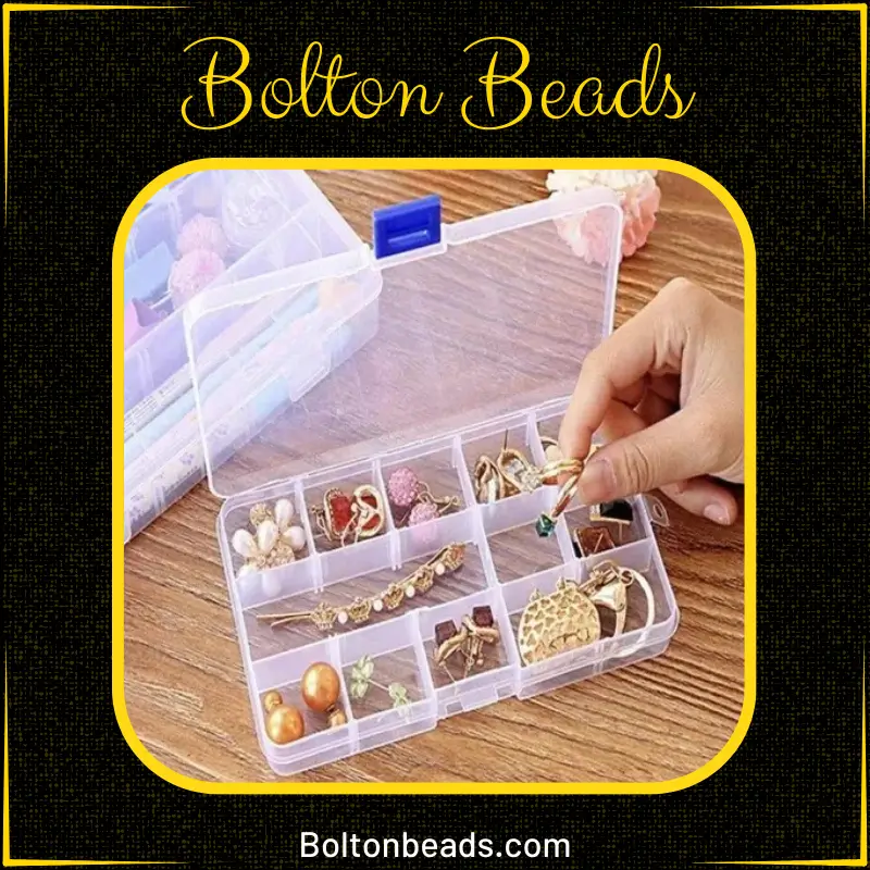 jewelry storage container, craft organizer box, transparent storage for beads, jewelry kits organizer