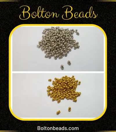 Gold & Silver Beads with Hanging Ball Pendants
