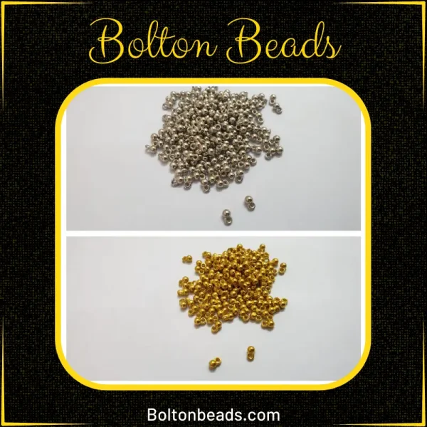 Gold & Silver Beads with Hanging Ball Pendants