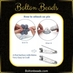 Silver Brooch Bar Pin Safety Back Clasp